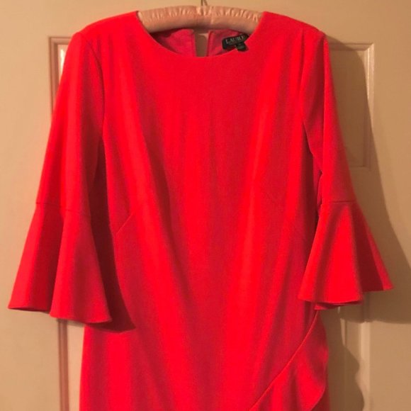 Lauren by Ralph Lauren Women's Crepe Ruffled - Picture 4 of 5